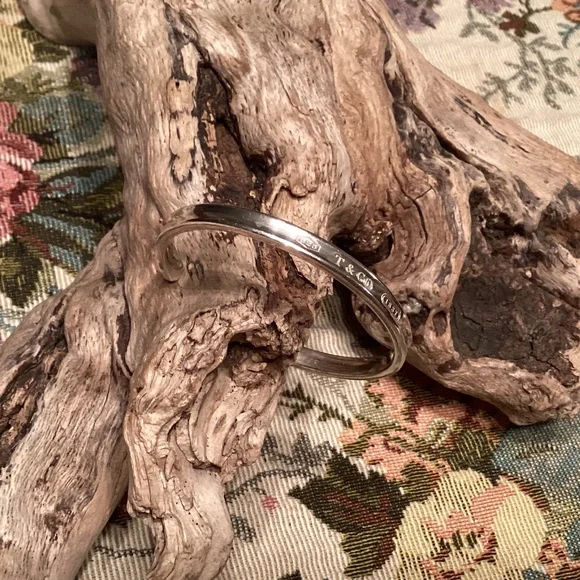Tiffany 1837 Sterling Silver Narrow Cuff Bracelet - Picture 2 of 5